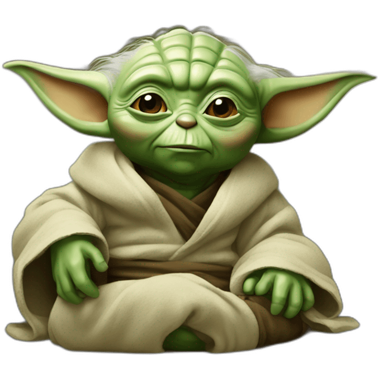 Yoda en détente emoji