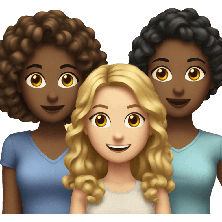 3 girl friends emoji