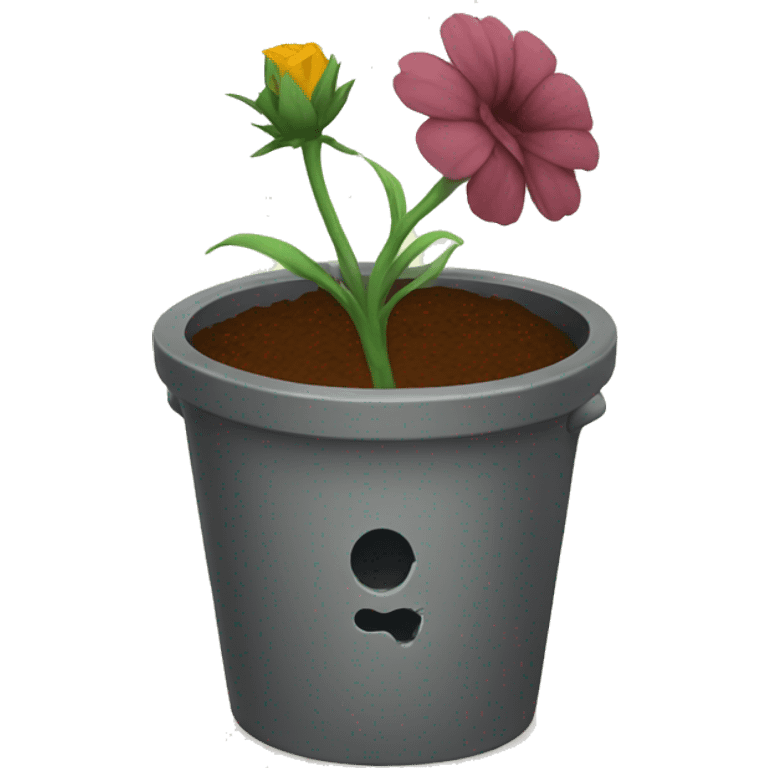 a pot with a dead flower







 emoji