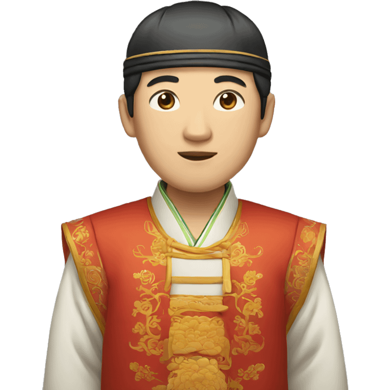 Chinese man in traditional costume emoji