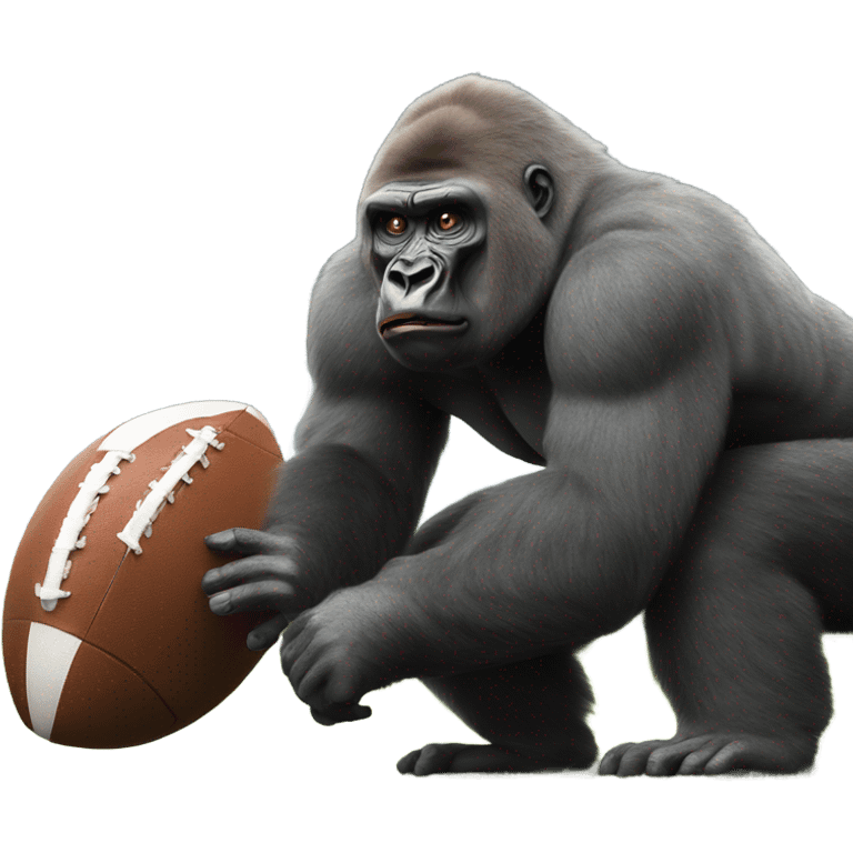 gorilla playing football emoji