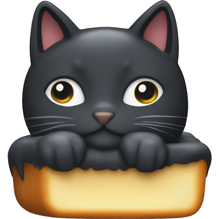 Black cat loaf emoji