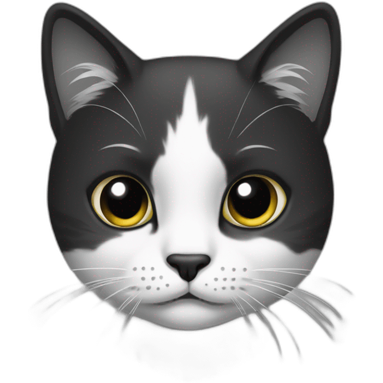 Cat black and White  emoji