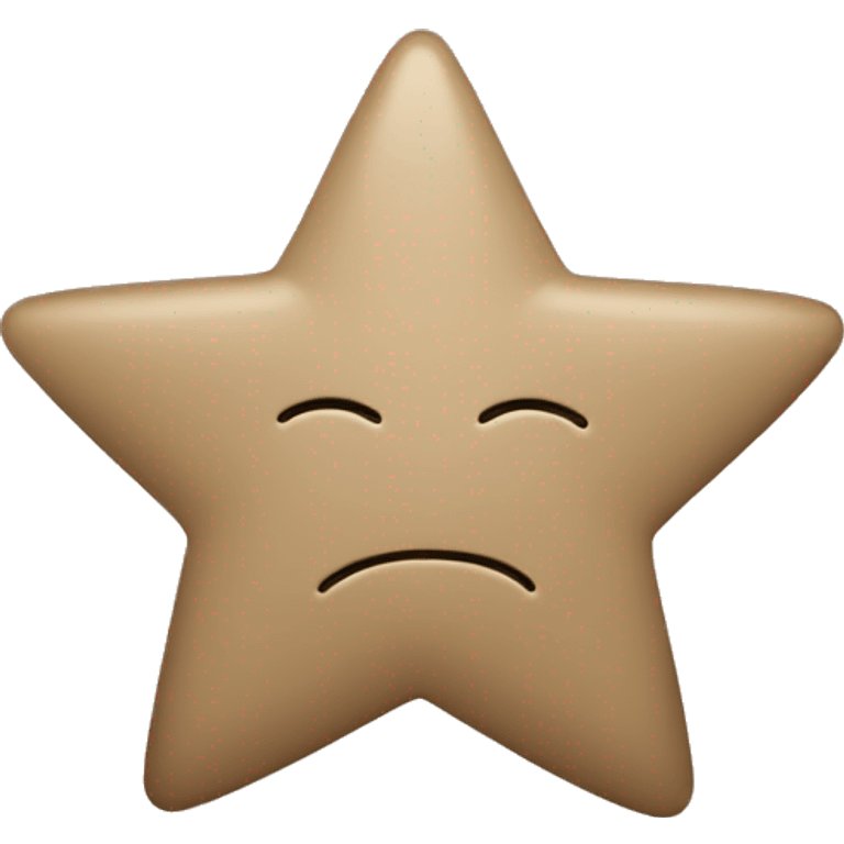 Star without face and with colour dark beige emoji