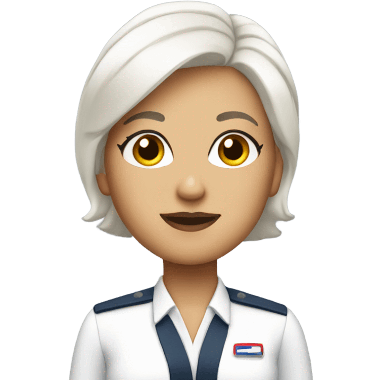 White short hair flight attendant  emoji