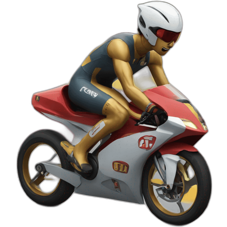 Cat racing Ironman emoji