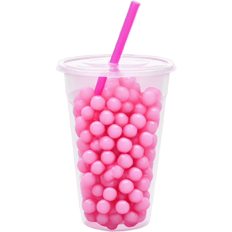 Pink boba emoji