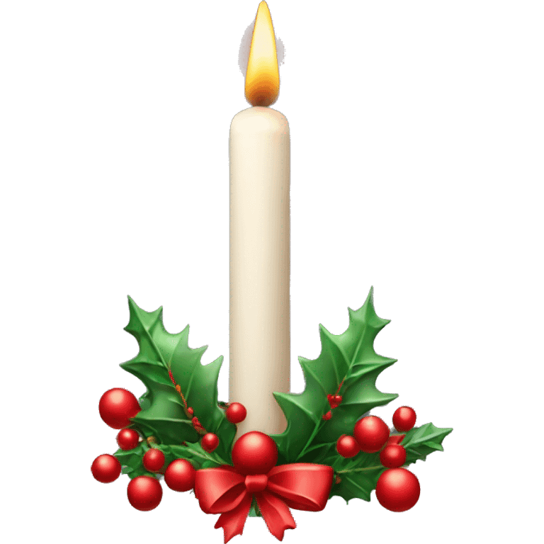 Decorated Christmas candle  emoji