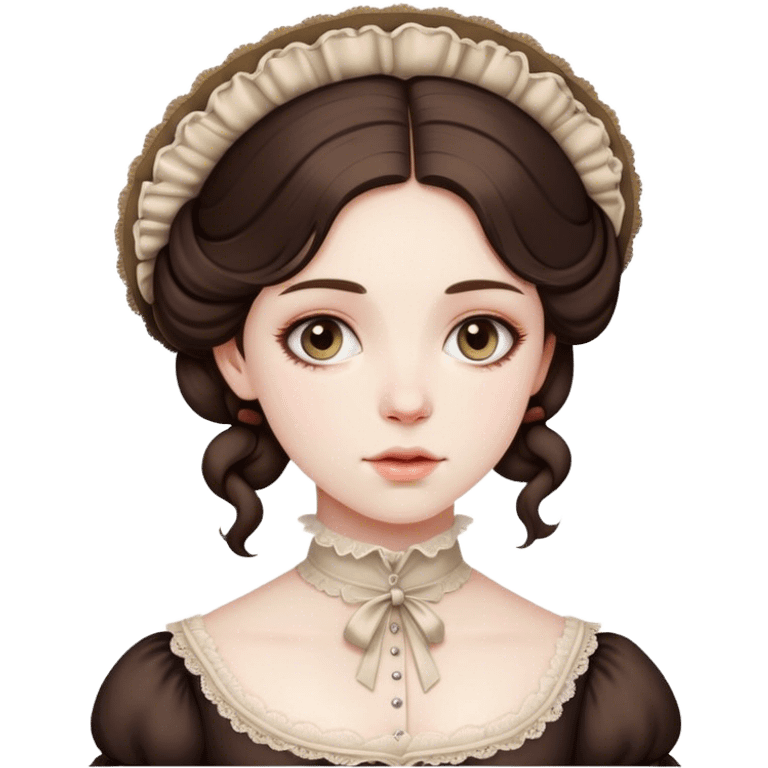 Brunnete Victorian girl  emoji