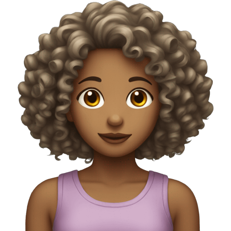 Girl with curly hair emoji