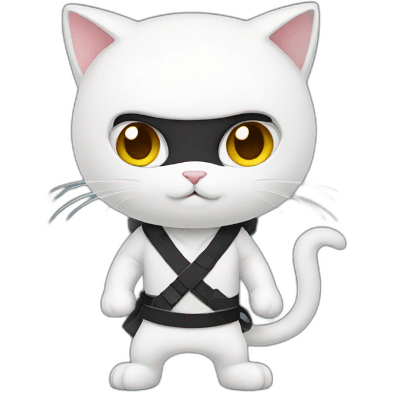 white cat ninja emoji