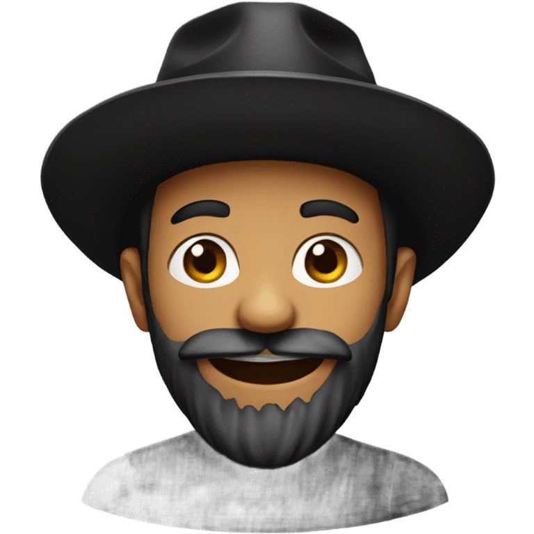 bearded boy in black hat drooling emoji