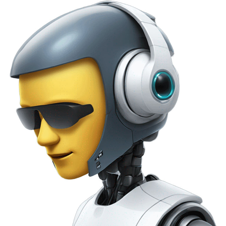 robot with headset emoji