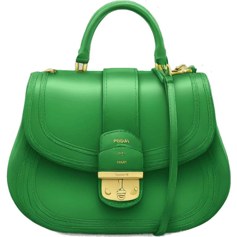 Green Prada purse  emoji