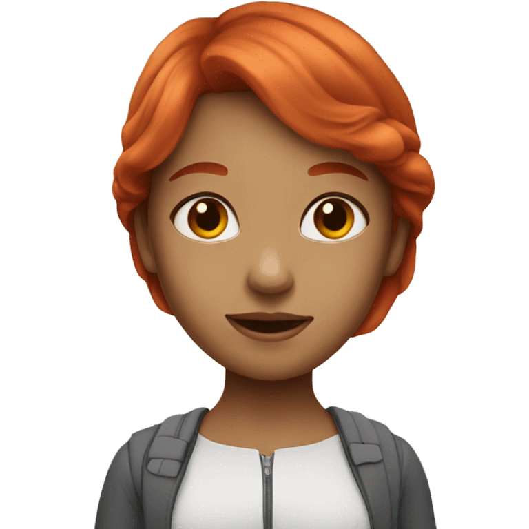 charming girl with red hair emoji