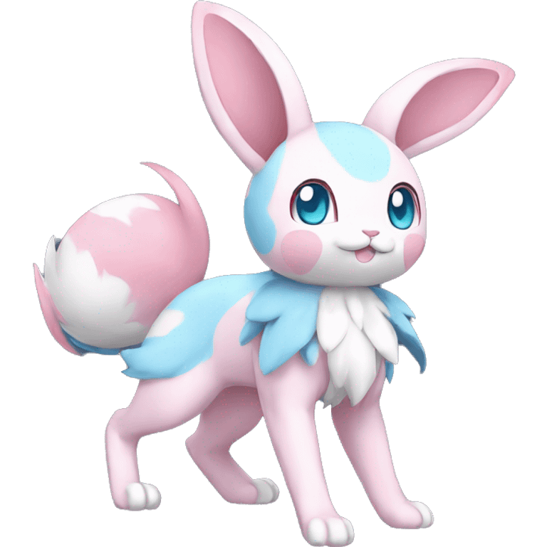 Sylveon-Bunny-Pokémon full body emoji