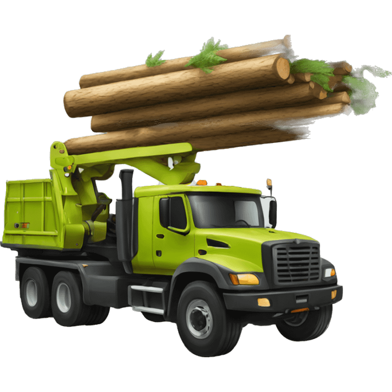 forest forwarder truck with timber emoji