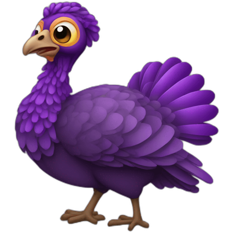 purple turkey emoji