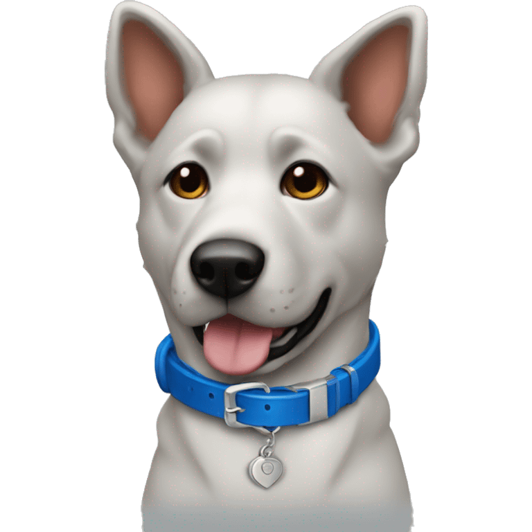 perro azul collar rrojo emoji