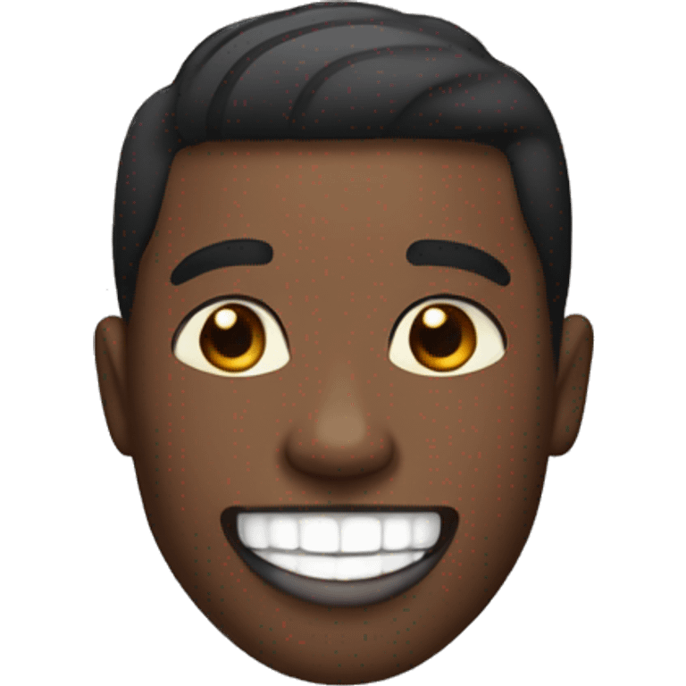 Black Man With High Fade Hairstyle and Gap Tooth Smile emoji