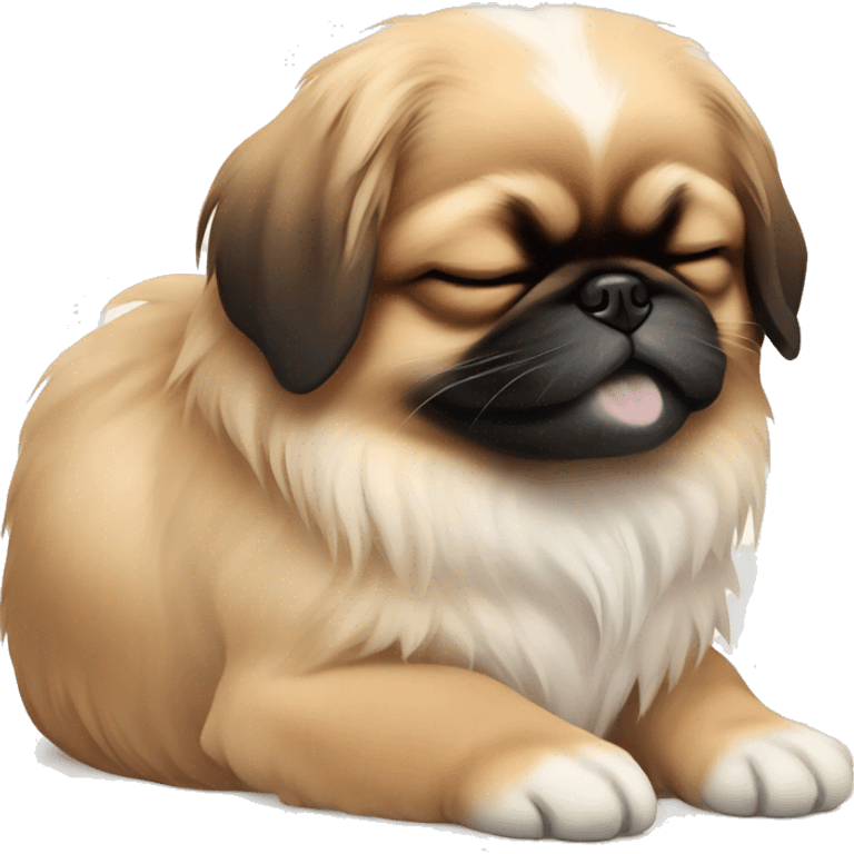 Sleeping Pekingese puppy emoji