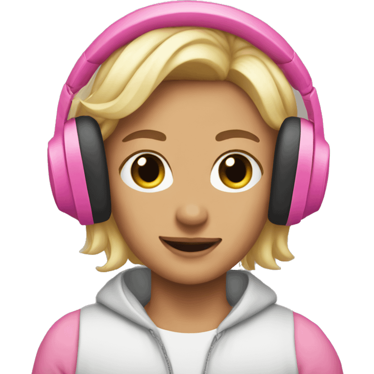 Pink beats emoji