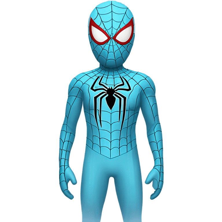 Pastel blue spiderman emoji