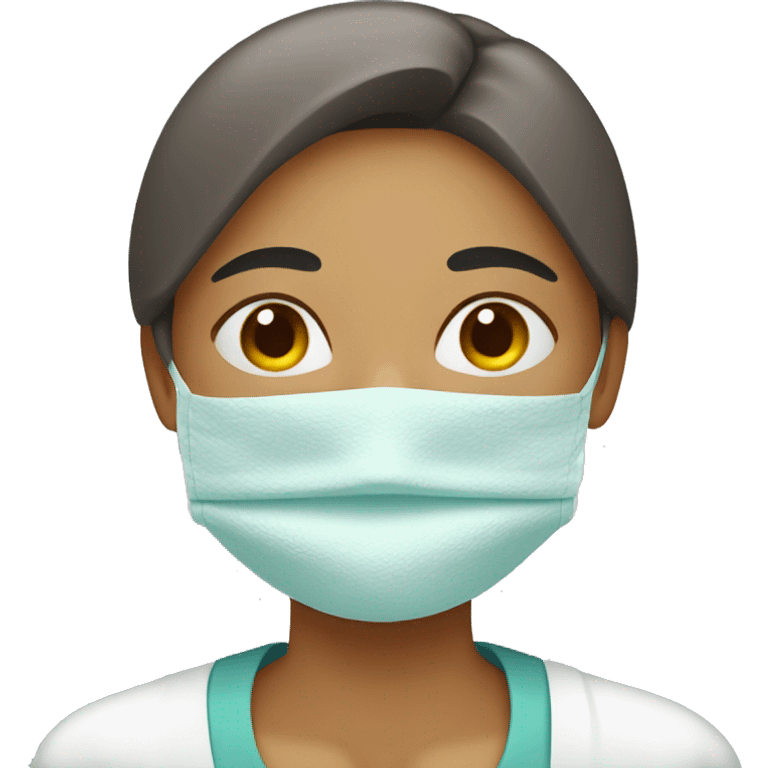 Sick woman with a tissue emoji