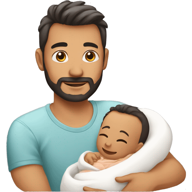 father and a newborn emoji