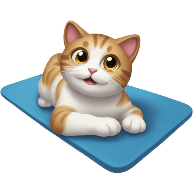 Cat working out emoji