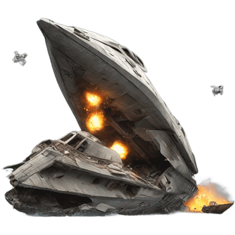 Star Wars ship crash emoji