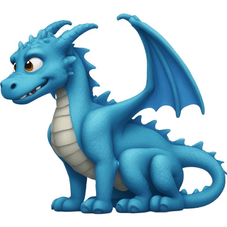 sad blue dragon emoji