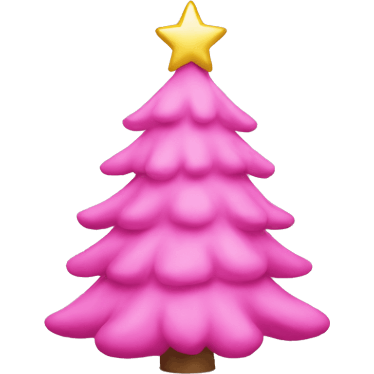 Pink Christmas tree  emoji