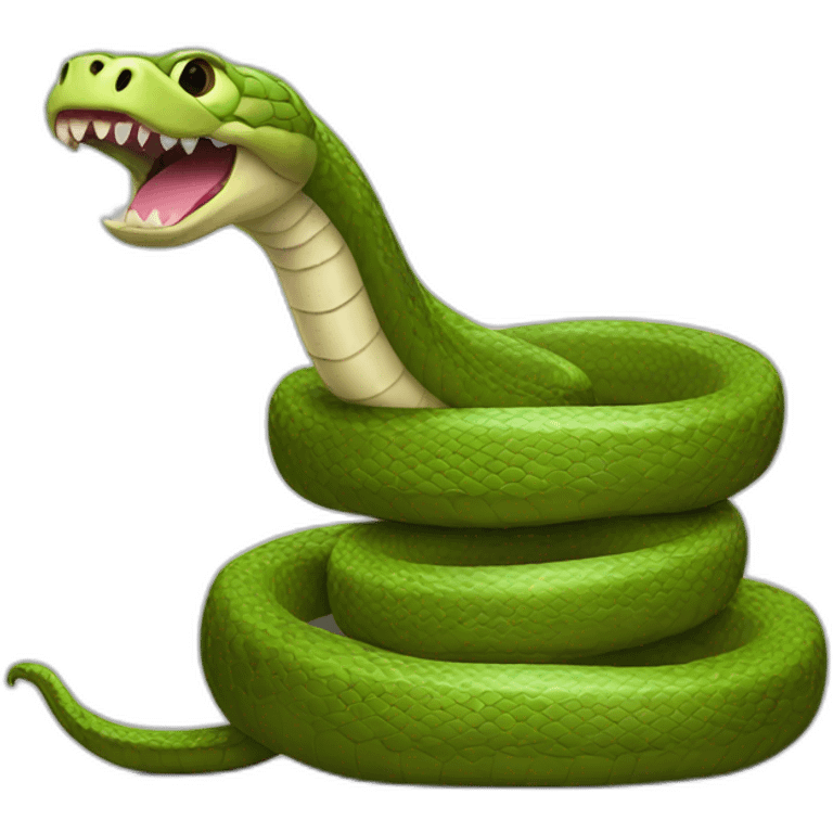 big snake with computer emoji