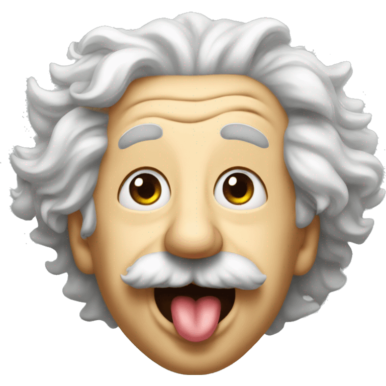 albert einstein sticking out tongue emoji