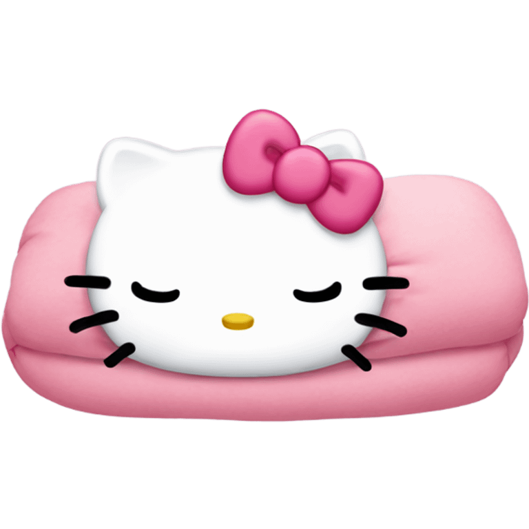 Sleeping hello kitty emoji