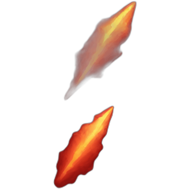 red meteor emoji