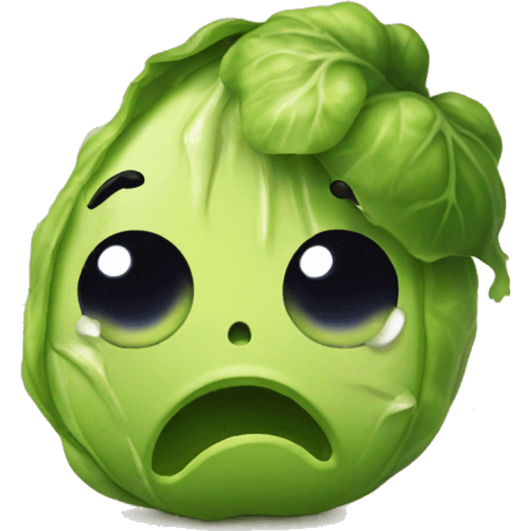 brussels sprout crying tears emoji