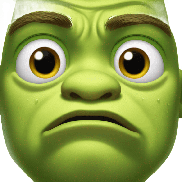 Shrek crying emoji