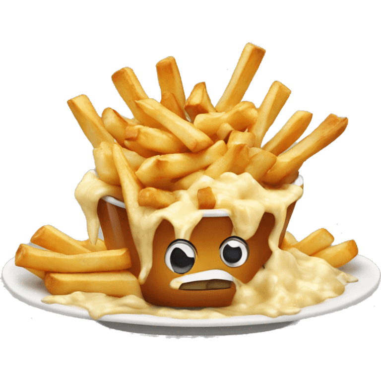 Poutine qui mange une poutine emoji