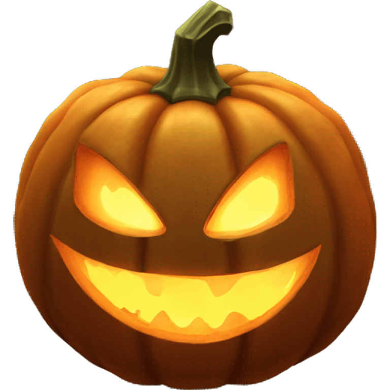 Scary glowing Jack-o-lantern emoji