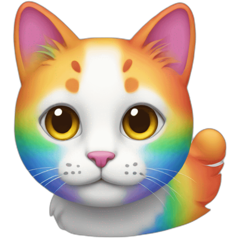 A rainbow cat  emoji