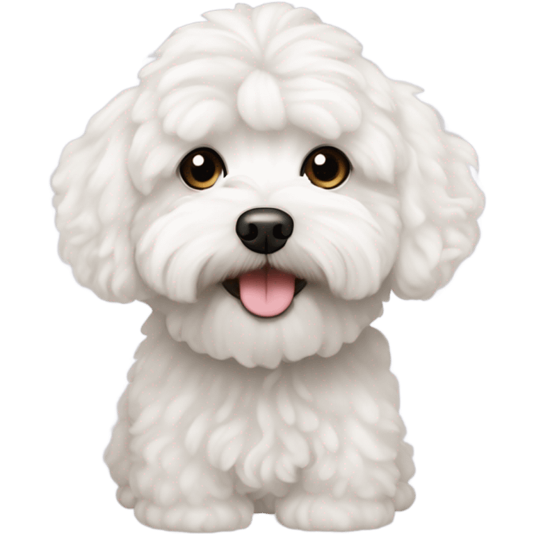 White curly maltipoo emoji