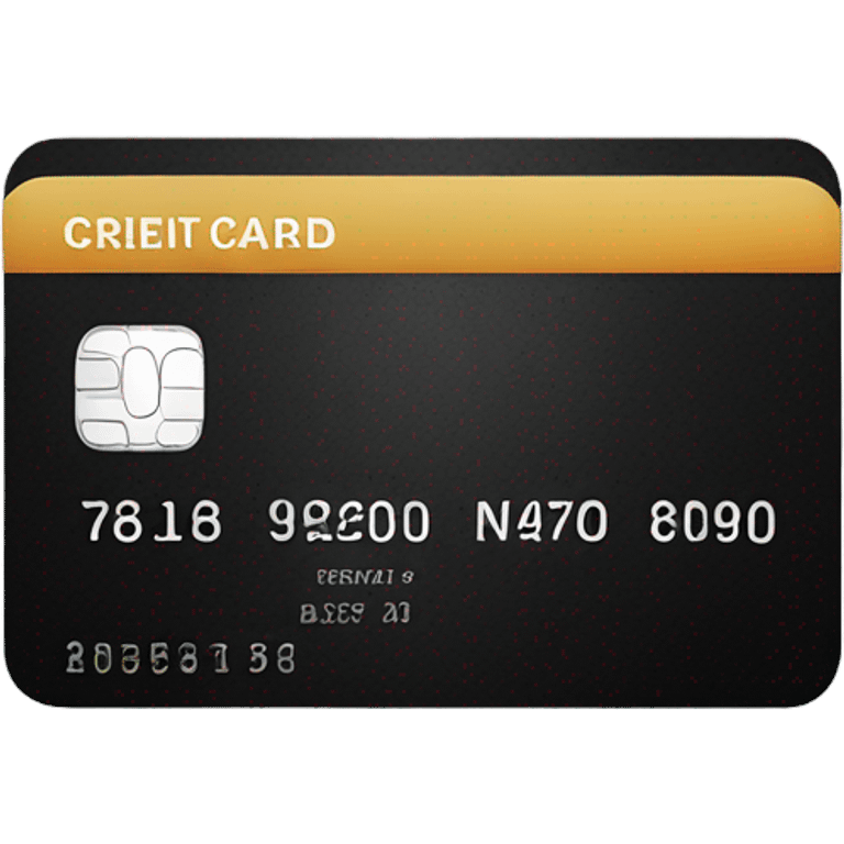 Photo of realistic bank of blag credit card emoji