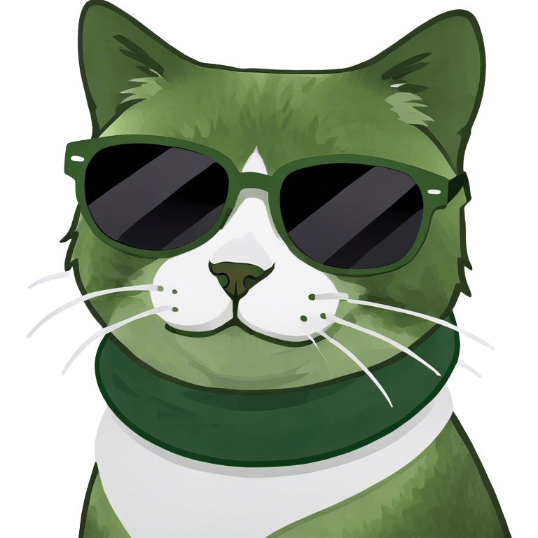 Cat with sunglasses emoji