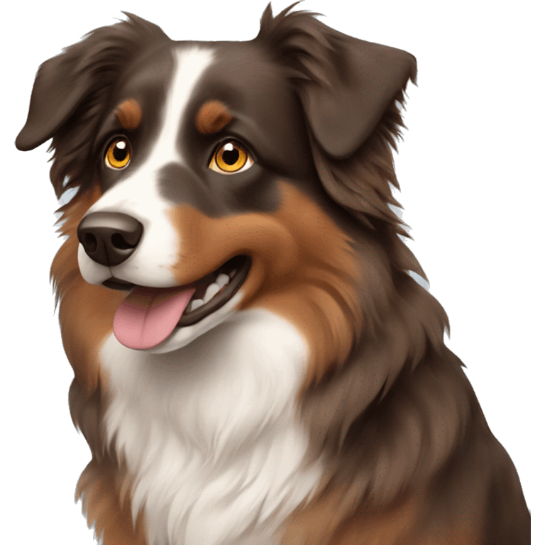 Brown Australian shepherd  emoji