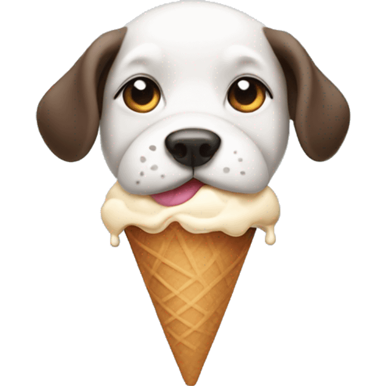 Dog with ice cream emoji