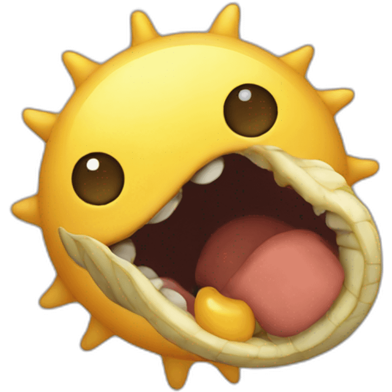 Worm sun emoji