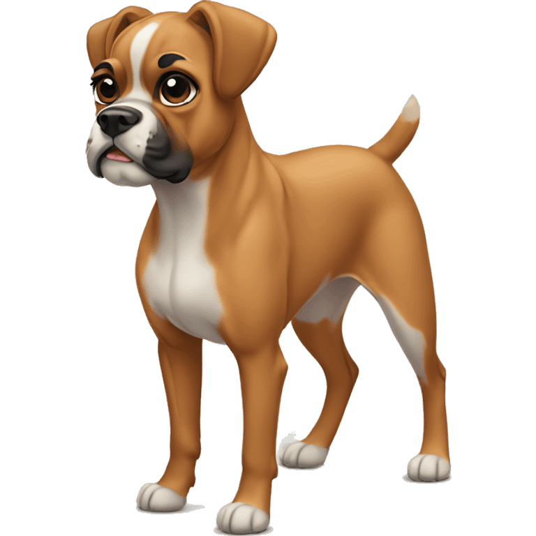 Fawn boxer dog emoji