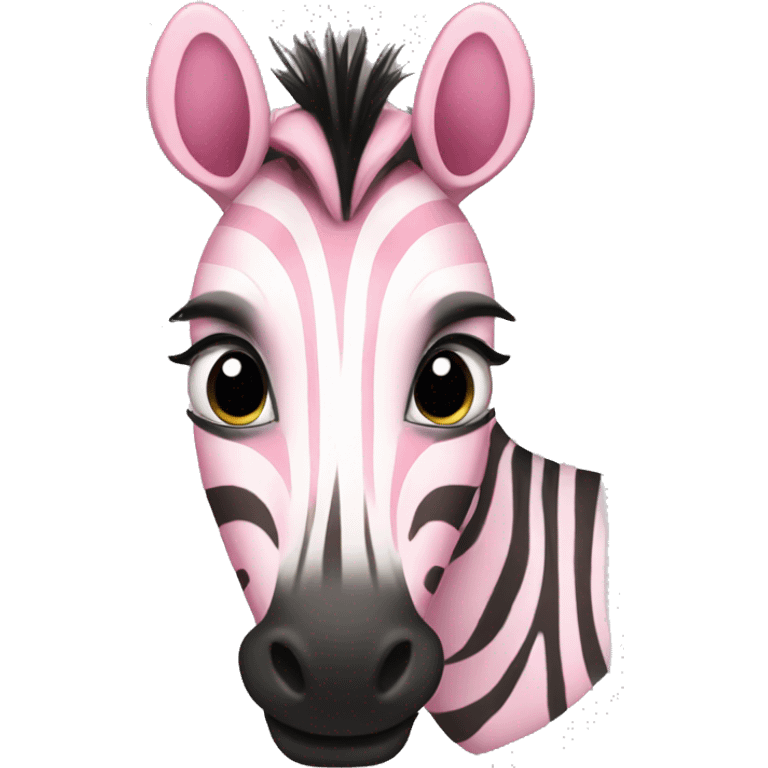 light pink pretty zebra emoji